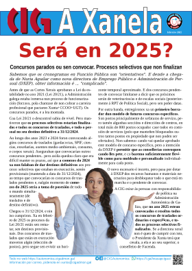 A Xanela. Febreiro/2025